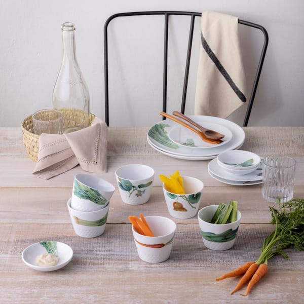 Noritake しずか 皿 3個セット Noritake Kyoka Shunsai 3.5 in., 7 fl. Oz. White Porcelain Assorted