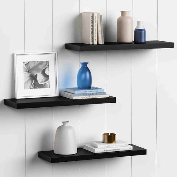 Unbranded 23.6 in. W x 7.8 in. D Floating Decorative Wall Shelf Set of 3