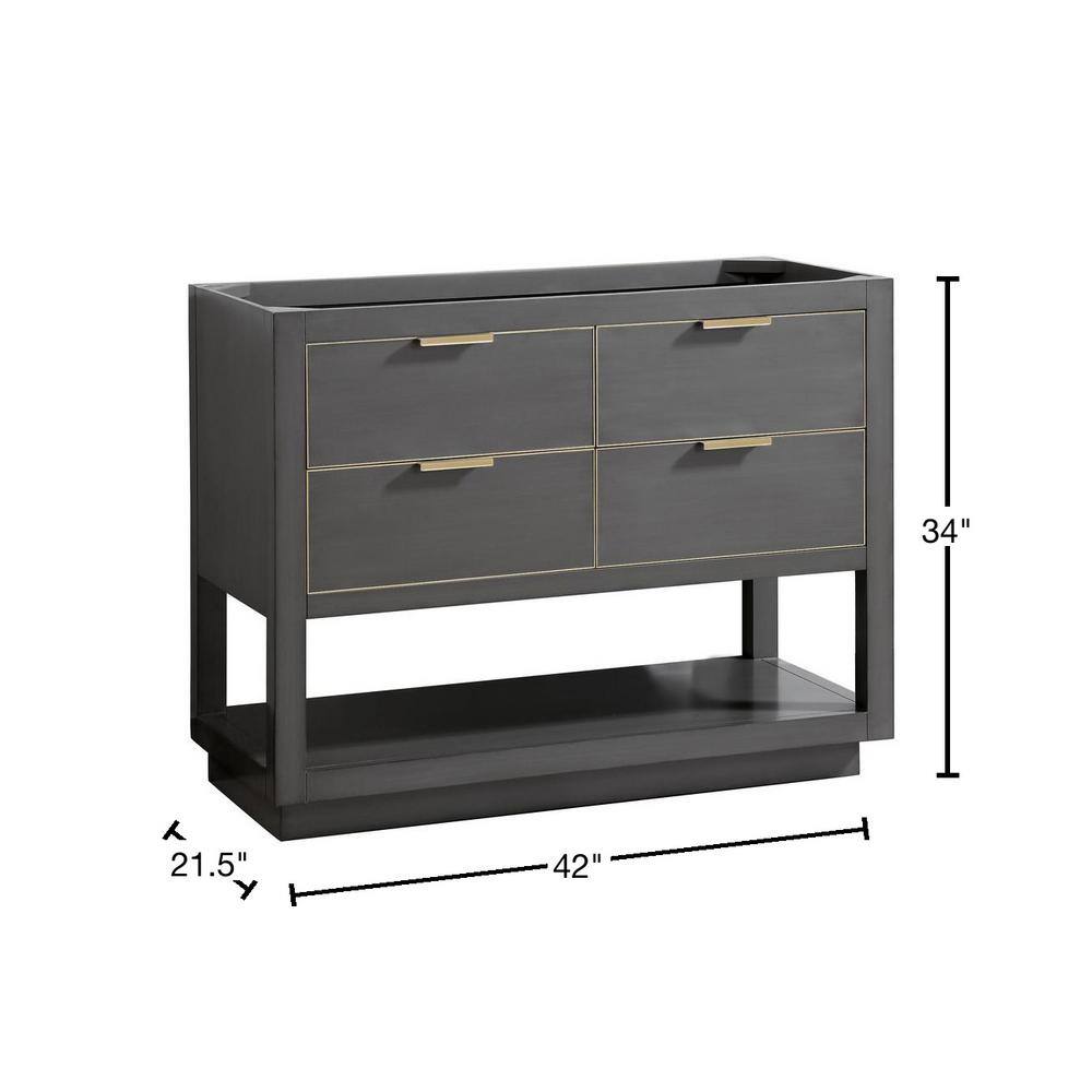 Twilight Gray 42" Single Freestanding Solid Wood Vanity