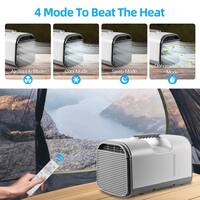 4,500 BTU Portable Air Conditioner Cools 150 Sq. Ft. in Gray with Dehumidifier, Remote Control and LED Touch Screen