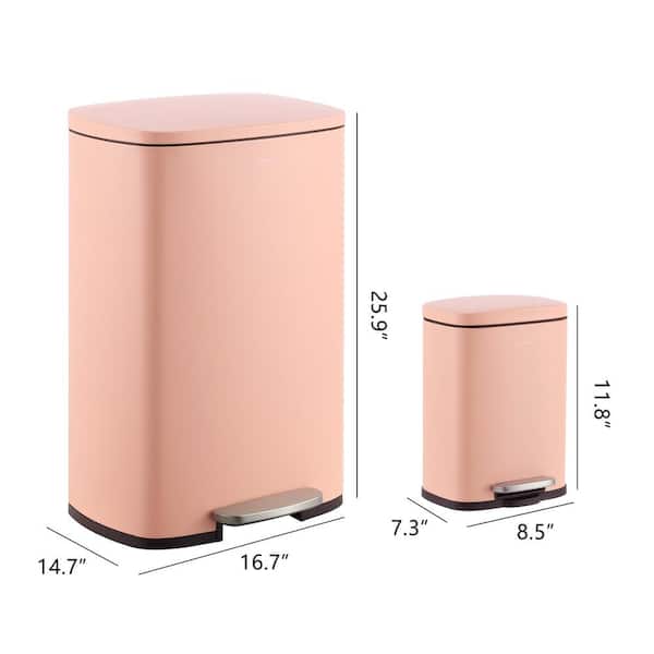happimess Connor Rectangular 13-Gal. Trash Can with Soft-Close Lid