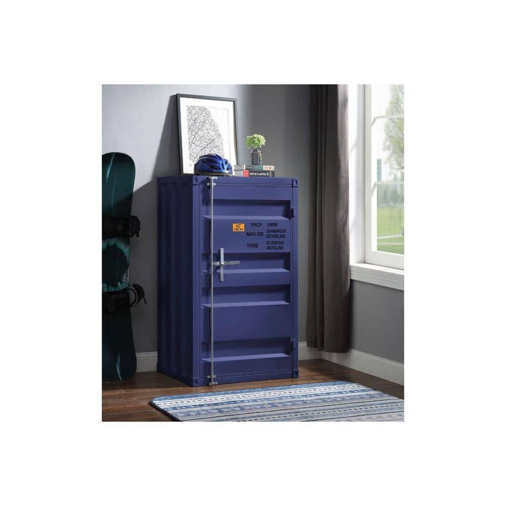 51 in. H Blue 4-Drawer 22 in. W Chest of Drawers styled for wide 4-drawer chest for versatile storage