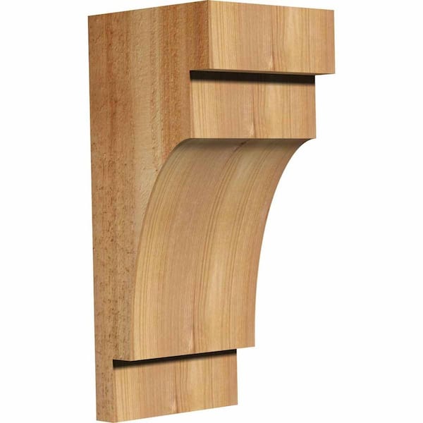 Ekena Millwork 6 in. x 6 in. x 14 in. Western Red Cedar Mediterranean Rough Sawn Corbel