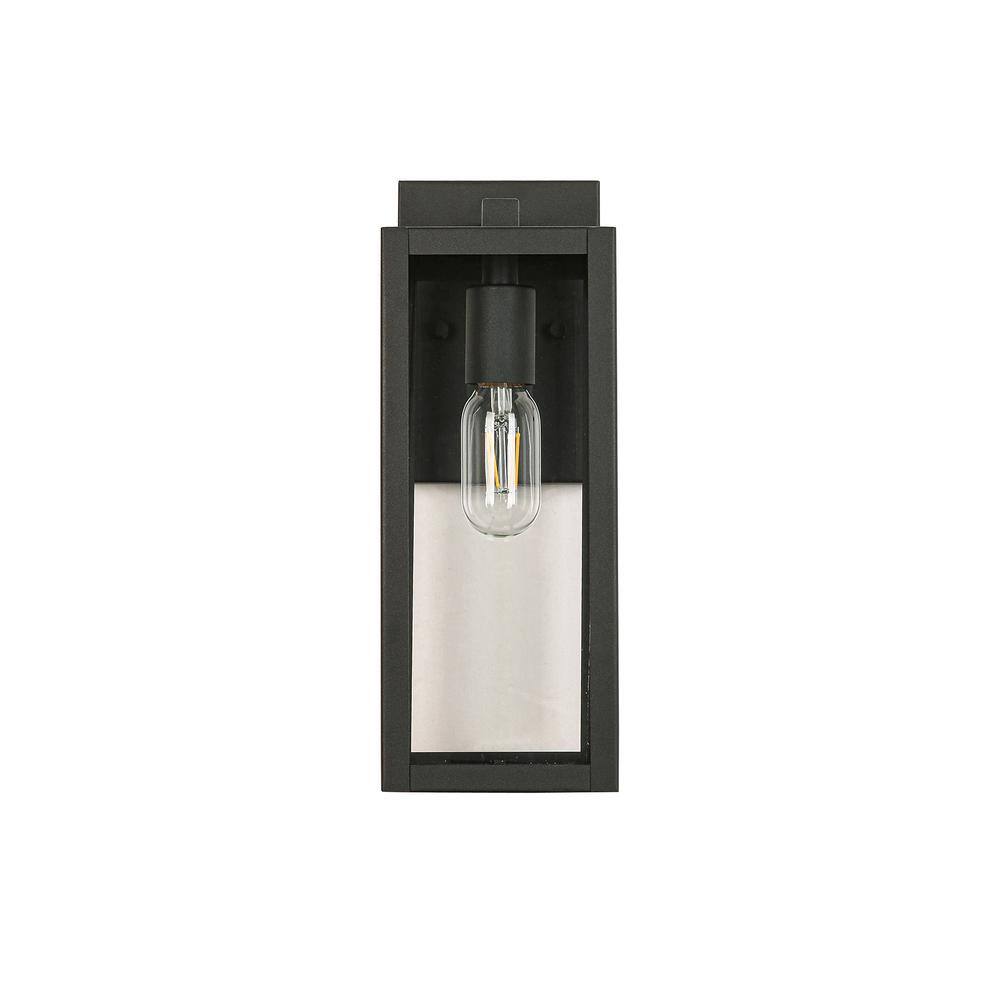 1 Black Lantern Lighting with Light Sensitive Outdoor Hardwired Sconce, Bul