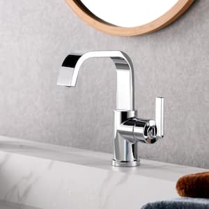 Single Hole Single-Handle Bathroom Faucet with drain in Chrome