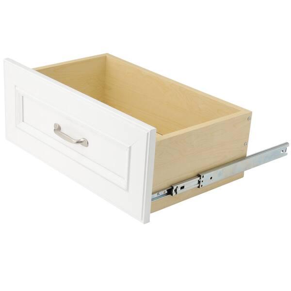 Closetmaid Impressions 22 In W X 9 In H White Wood Drawer Kit For 25 In W Impressions Tower 14615 The Home Depot