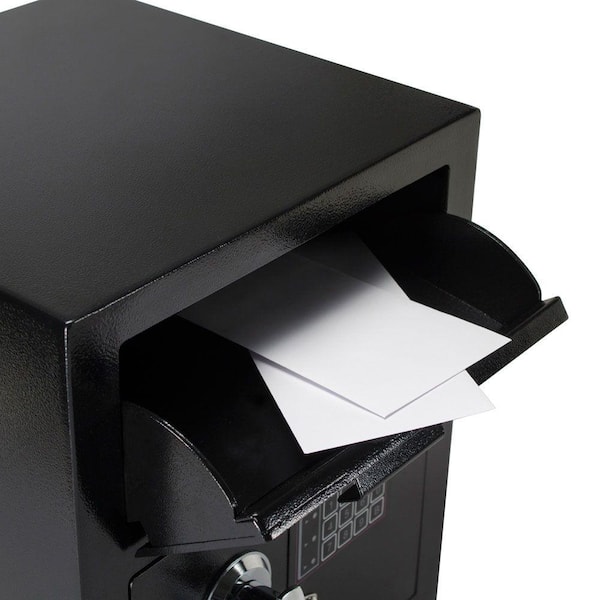 0.72 cu. ft. Steel Standard Keypad Depository Safe, Black
