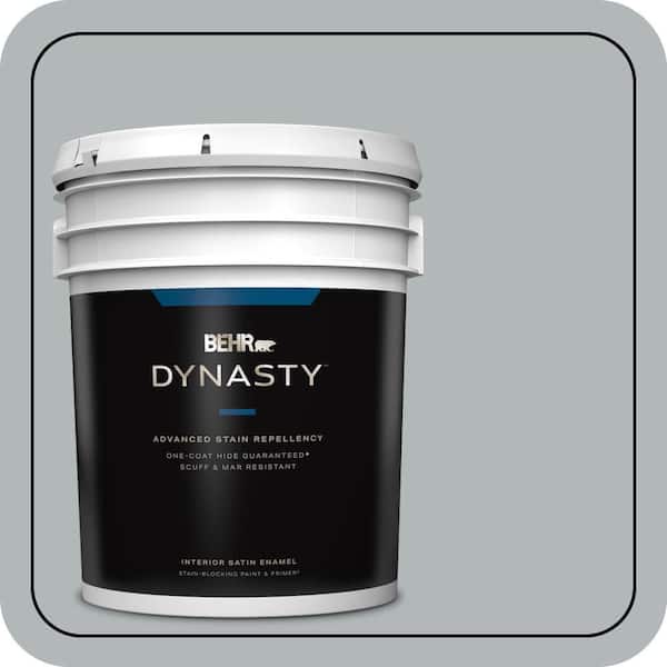 BEHR DYNASTY 5 gal. #N450-3 Meteor Shower Satin Enamel Interior Stain-Blocking Paint and Primer