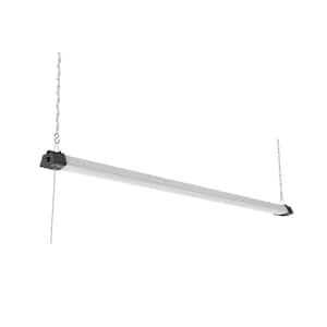 4 ft. 40-Watt Black Integrated LED Shop Light with Pull Chain, Selectable Color 3000K 4000K 5000K, 4000 Lumens