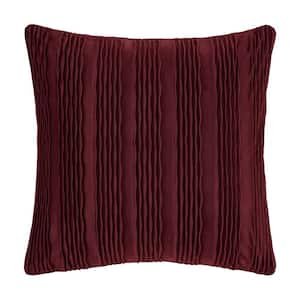 Toulhouse Wave Red Polyester 20 in. Square Decorative Throw Pillow Cover 20 x 20 in.