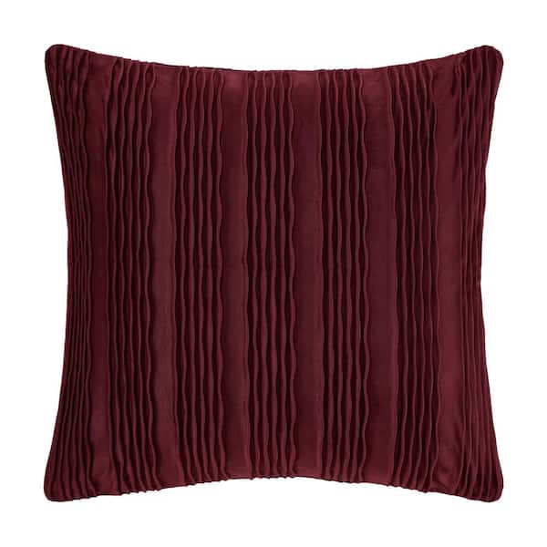 Unbranded Toulhouse Wave Red Polyester 20 in. Square Decorative Throw Pillow Cover 20 x 20 in.