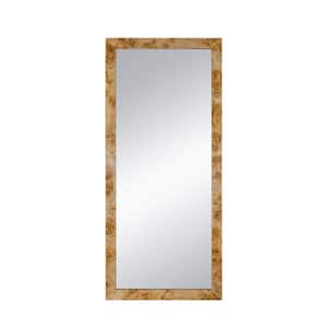 31.5 in. W x 71.1 in. H Veneer Brown Mirror