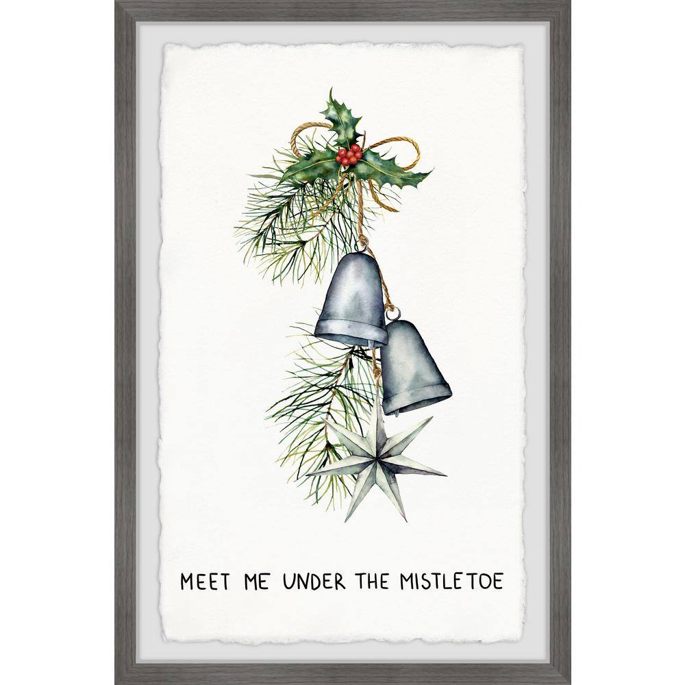 Im Under the Mistletoe by Marmont Hill Framed Home Art Print 36 in. x 24 i