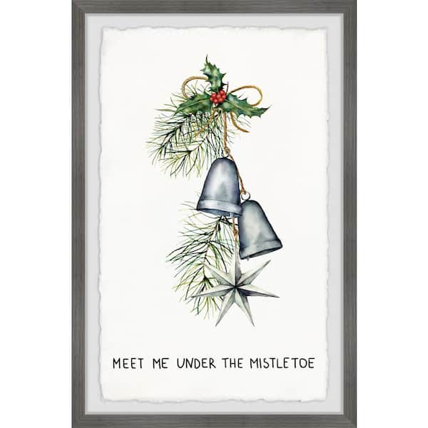 Unbranded "I'm Under the Mistletoe" by Marmont Hill Framed Home Art Print 36 in. x 24 in.