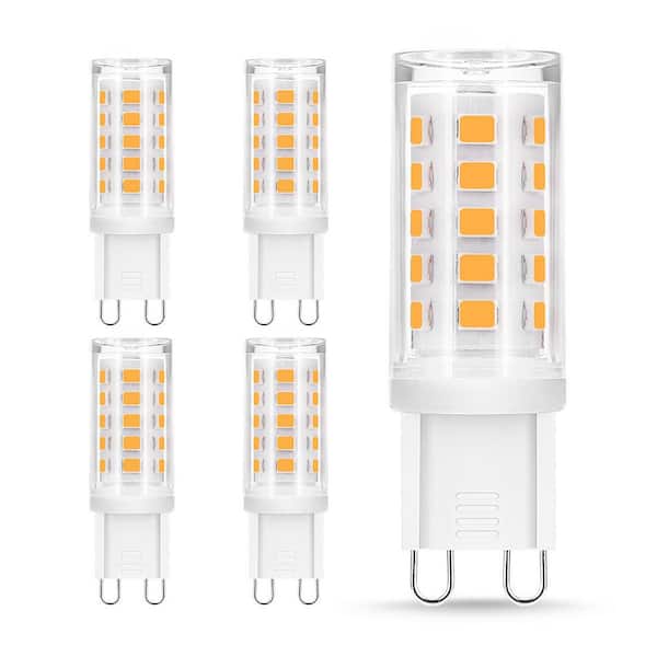 Emeritpro 40-Watt Equivalent G9 LED Light Bulb Non-Dimmable Bright Light 3000K, 5-Pack