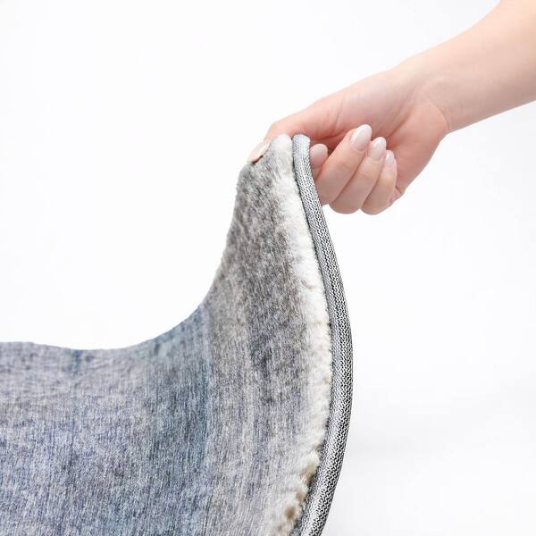 Dream Shag Premium Machine Washable Abstract ADS700 Blue 9 ft. x 12 ft. Area Rug