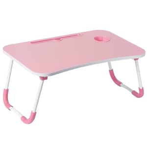 Pink Bed Tray Laptop Foldable Table, Kids Lap Desk Homework Table