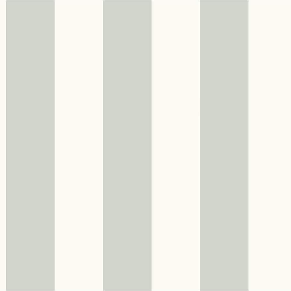 Magnolia Home by Joanna Gaines Awning Stripe Spray and Stick Wallpaper, Gray and White -  MH1585