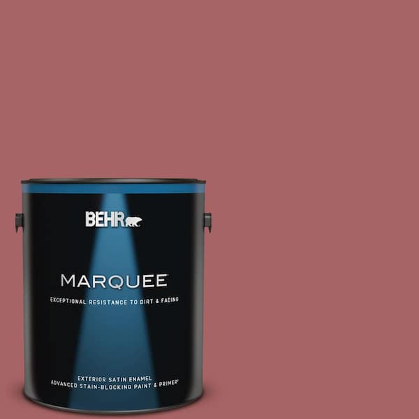 BEHR MARQUEE 1 gal. #PPU1-06 Rose Marquee Satin Enamel Exterior Paint & Primer