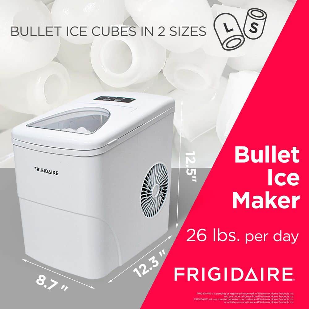 Frigidaire Black Stainless Steel Portable Countertop Ice Maker