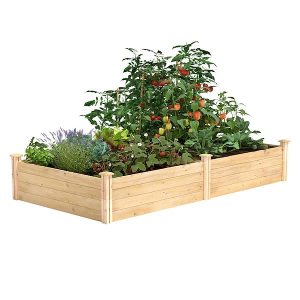 Gardeners Supply Company 4 Foot X 4 Foot X15 Inch Cedar Raised Bed 