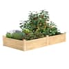 Greenes Fence Original Natural Wood Cedar Rectangle Raised Garden Bed (96 in. L x 48 in. W x 14 in. H) RC12S28B