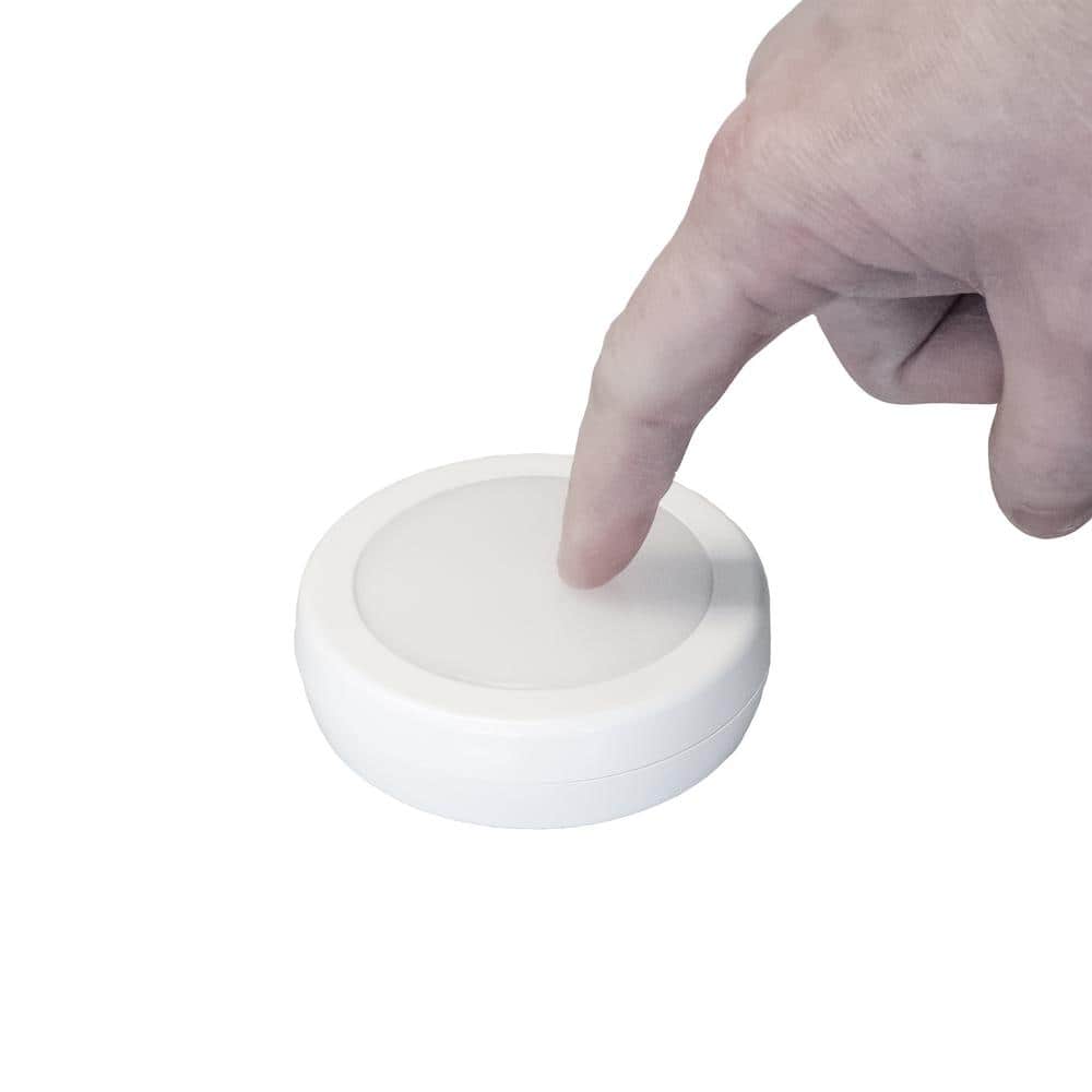 Adjustable White LED Battery Operated Puck Light with Remote - 3 Pack