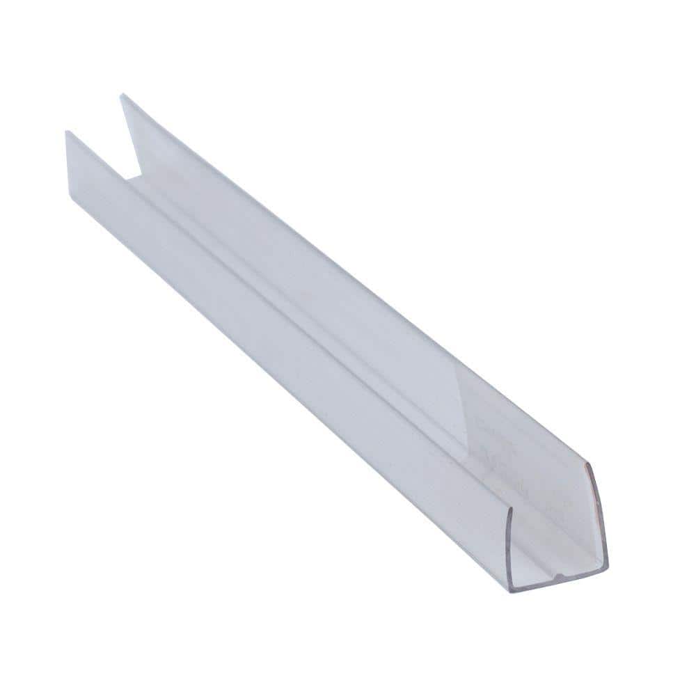 Universal Clear Polycarbonate U-Channel with Magnet for 3/16" and 1/4" Glass 