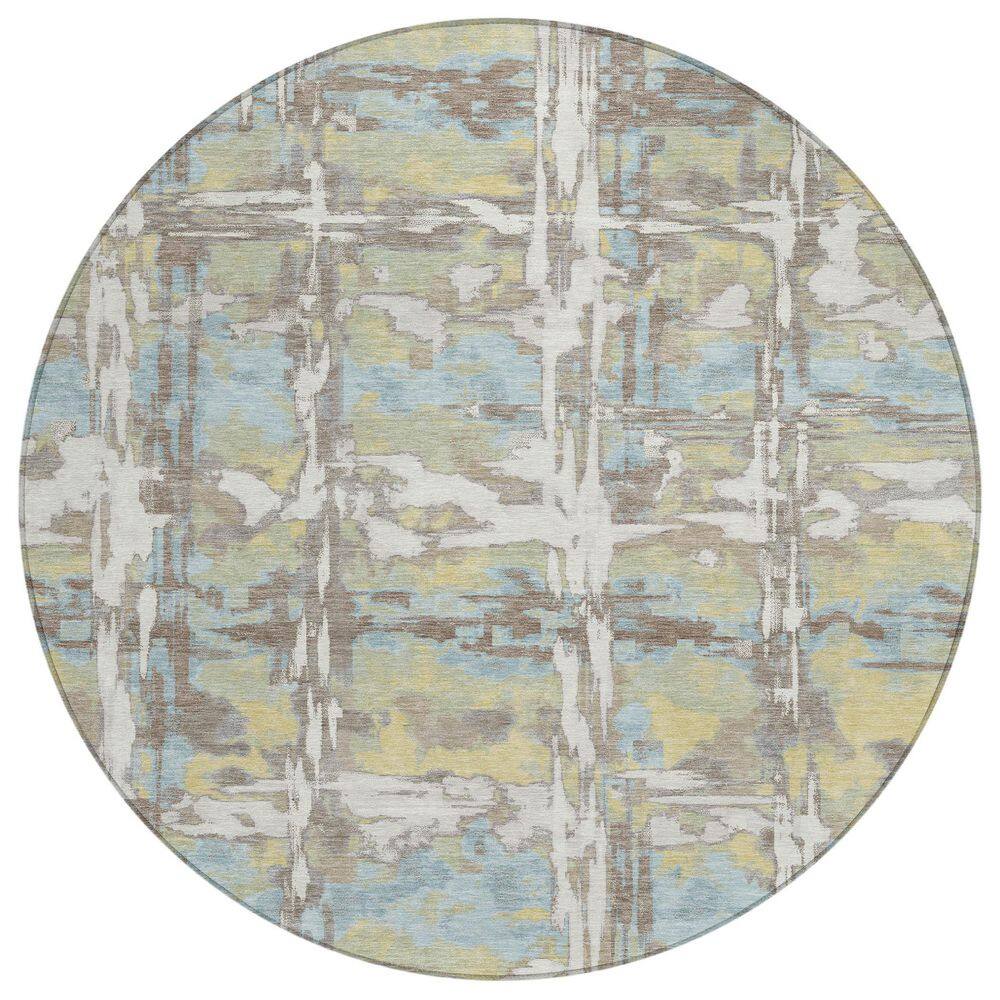 Chantille Machine Washable Indoor/Outdoor Abstract ACN2627 Ivory 8 ft. x 8 ft. Round Rug price history on PriceWatchPro
