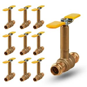 Premium Brass Press Ball Valve with Long Bonnet and T-Handle, with 3/4 in. Press Connections (10-Pack)