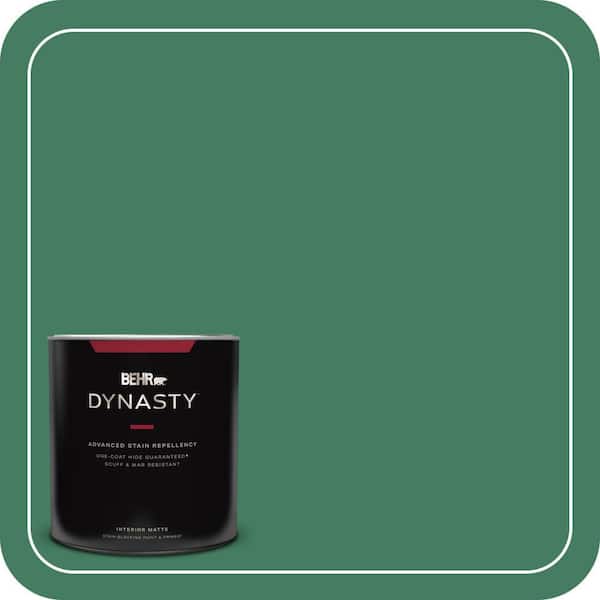 BEHR DYNASTY 1 qt. #470D-6 Greenbelt Matte Interior Stain-Blocking Paint and Primer
