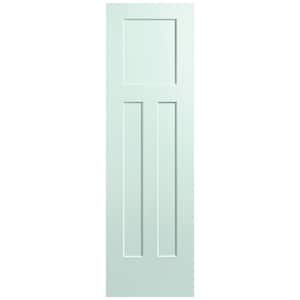 24 in. x 80 in. 3-Panel Winslow Single Bore Hollow Core Sea Glass Molded Composite Interior Door Slab