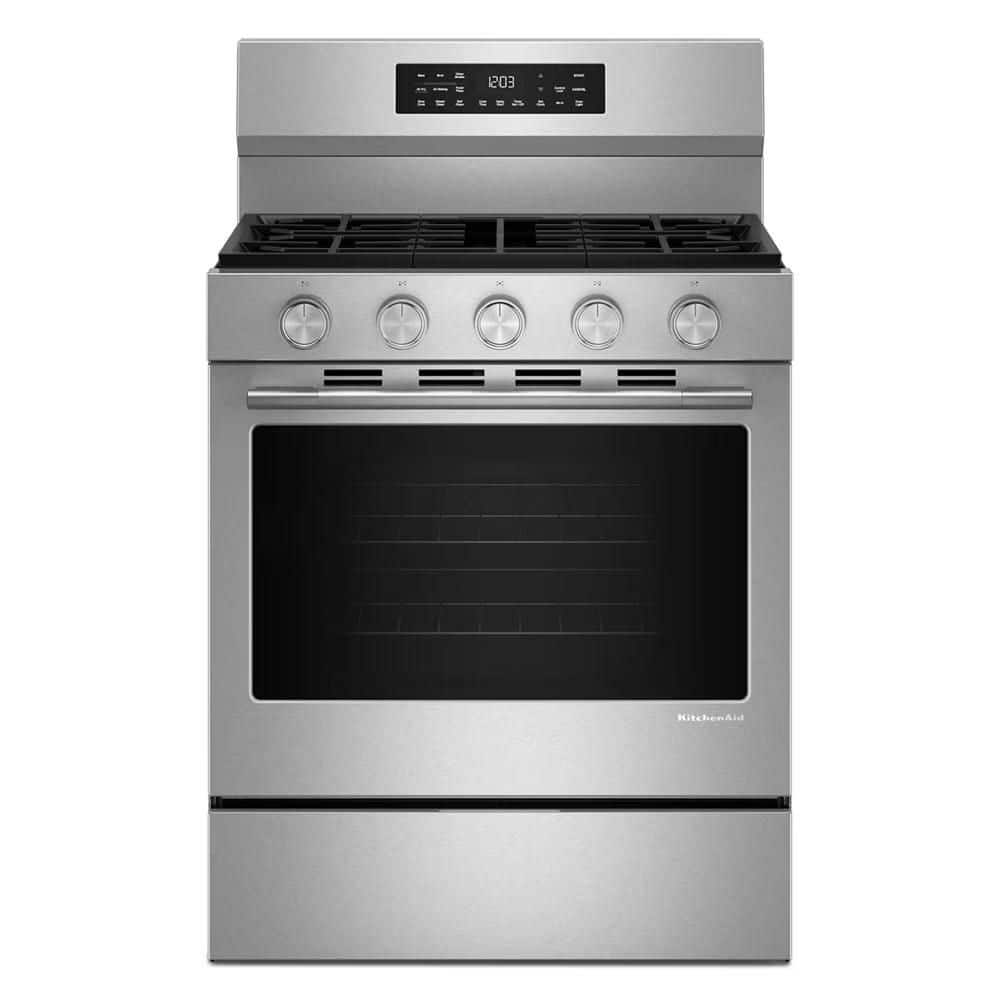 30 in. 5 Element Freestanding Gas Range in PrintShield Stainless Finish with Convection Cooking Modes price history on PriceWatchPro