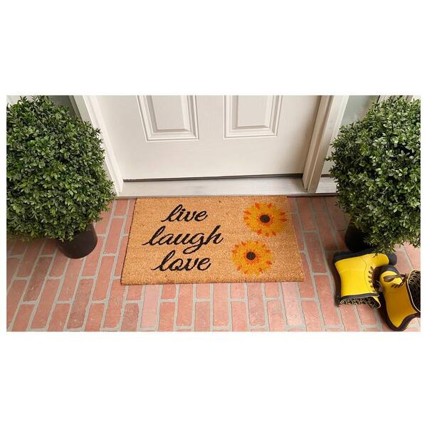 Calloway Mills Sunflower Live Laugh Love 24 in. x 36 in. Door Mat