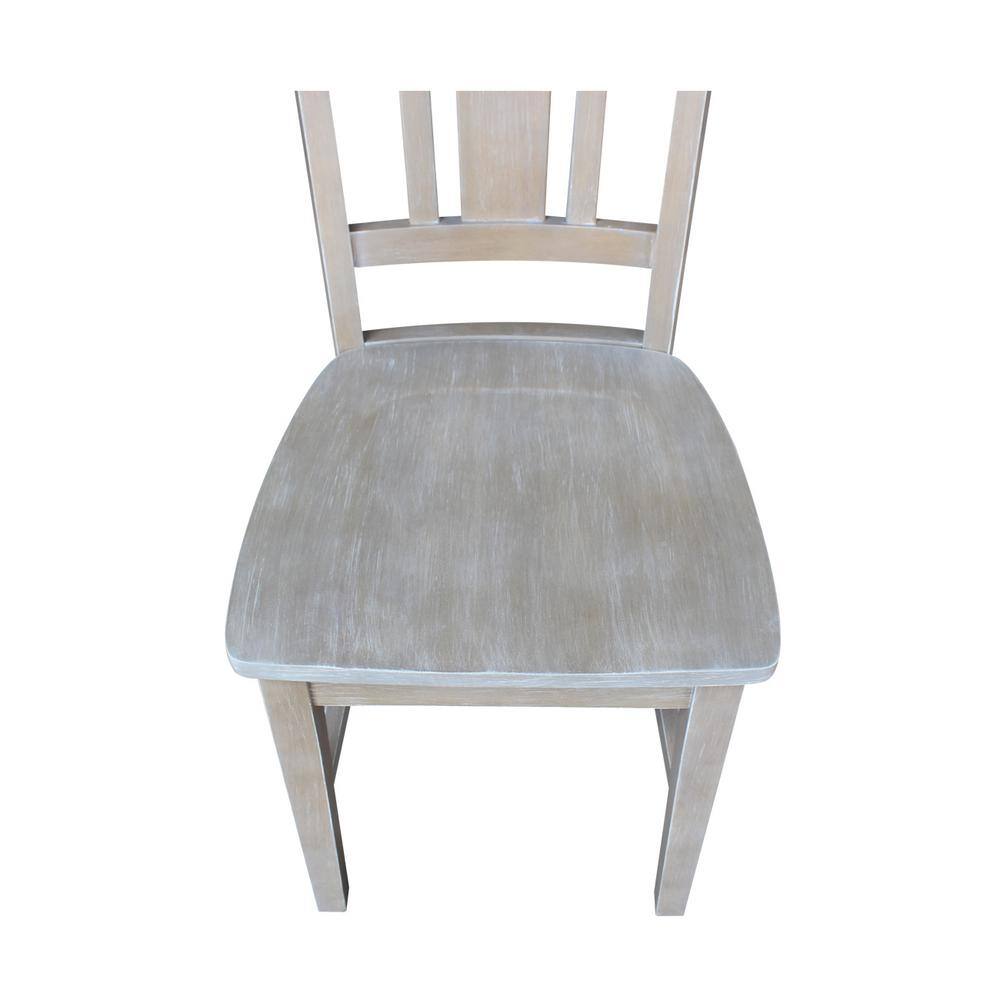 San Remo Slatback Side Chair in Washed Gray Taupe