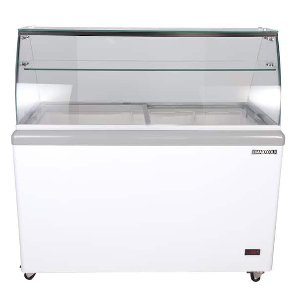 Maxx Cold 13.8 cu. Ft. Manual Defrost 14 Flavor Ice Cream Chest Freezer Dipping Cabinet in White