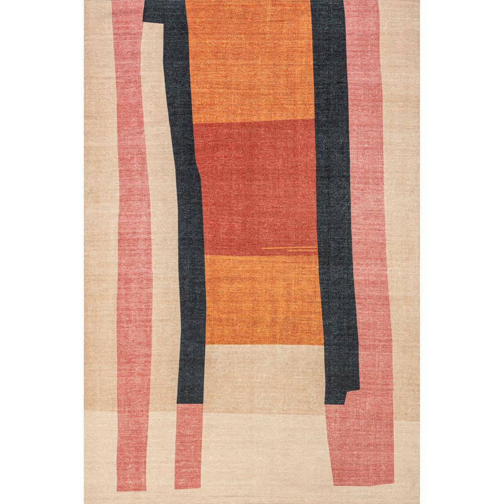 RUGS USA Prabal Gurung Midtown Abstract Wool Pink 8 ft. x 10 ft. Indoor