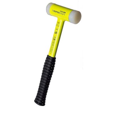 Halder 28 oz. Dead-Blow Hammer with Steel Handle Rubber Grip and Replaceable Nylon Face Inserts