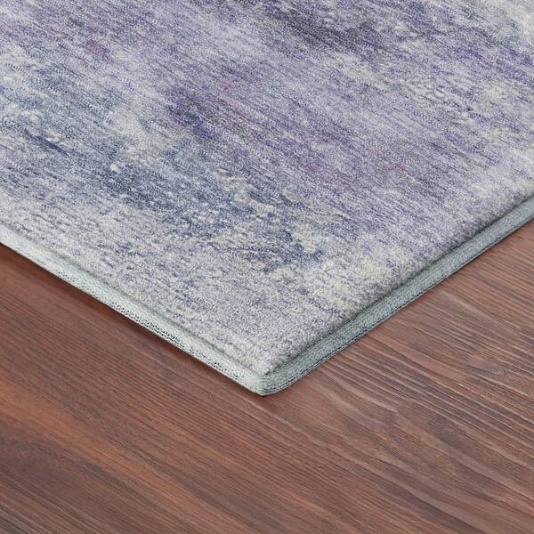 Mayfield Premium Machine Washable Abstract AMF2402 Lavender 5 ft. x 7 ft. 6 in. Area Rug
