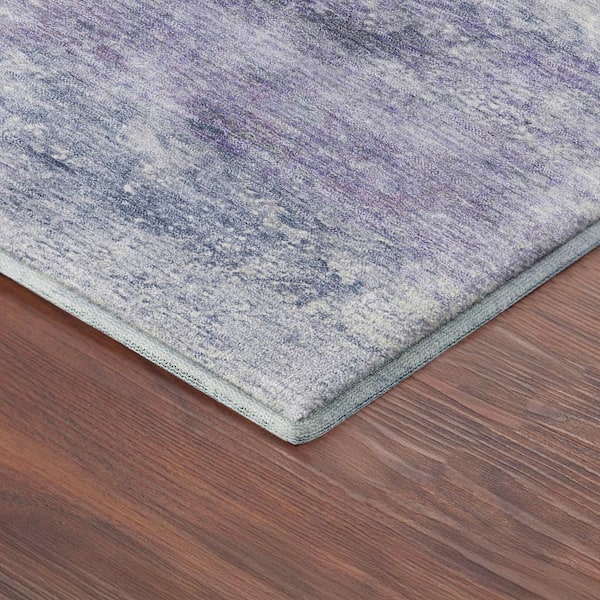 Mayfield Premium Machine Washable Abstract AMF2402 Lavender 8 ft. x 10 ft. Area Rug