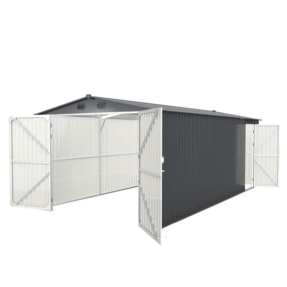 Boosicavelly Installed 20 ft. W x 10 ft. D Metal Shed with 4 Vents (200 ...