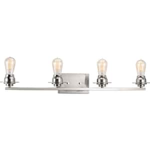 Debut Collection 4-Light Brushed Nickel Farmhouse Bath Vanity Light