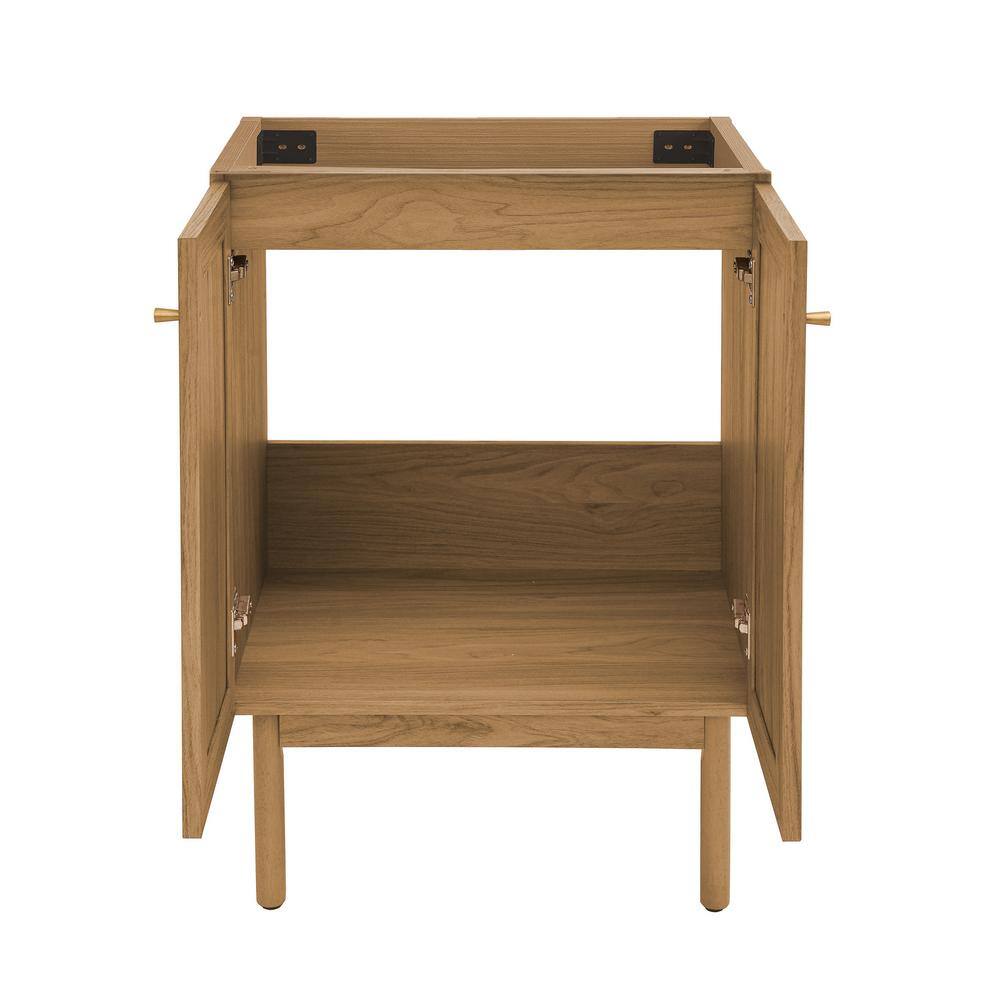Classe 24" Oak Bathroom Vanity with Cane Doors