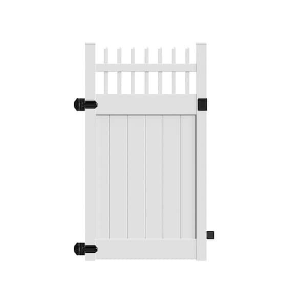 Barrette Outdoor Living Carson 4 Ft X 6 Ft White Vinyl Open Picket