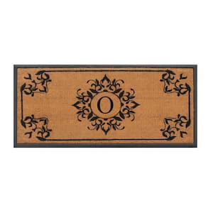 A1HC Beige 24 in. x 48 in. Rubber and Coir Hand-Crafted Outdoor Durable Monogrammed O Door Mat
