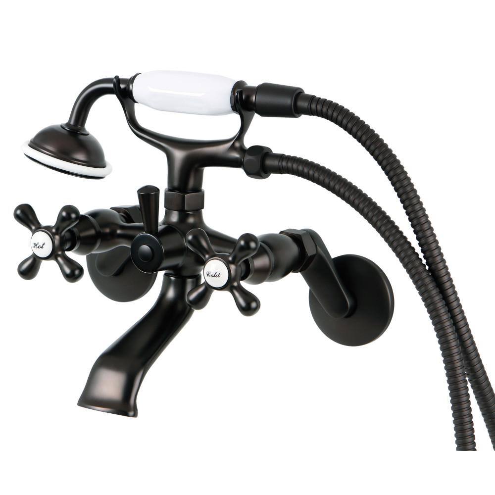 3-Handle Claw Foot Tub Faucet Wall-Mount Adjustable Centers with Hand Shower in Oil Rubbed Bronze price history on PriceWatchPro