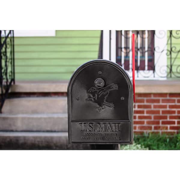 Gibraltar Outback Galvanized Steel Post Mounted Black Double Door