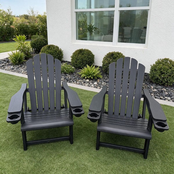 PURPLE LEAF Adirondack Chair 2-set HDPE All-Weather Outdoor