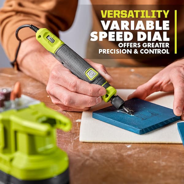 RYOBI ONE+ 18V Cordless Precision Craft Rotary Tool Kit with 1.5 Ah Battery, Charger, and Rotary Tool 29-Piece Kit