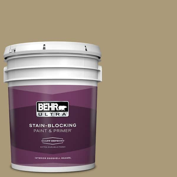 BEHR ULTRA 5 gal. #PPU8-06 Exploring Khaki Extra Durable Eggshell Enamel Interior Paint & Primer